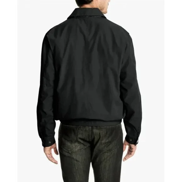 London Fog Auburn Golf Jacket Men 4XT Black Light Weight Zip Front Coat New - Picture 2 of 8